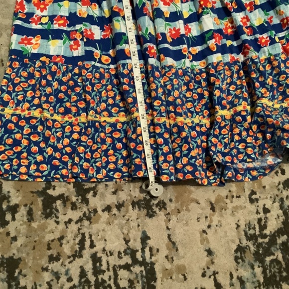 Vintage Carole Little Maxi Skirt Sz 1x Mix Print Gypsy Boho Peasant - Picture 6 of 7